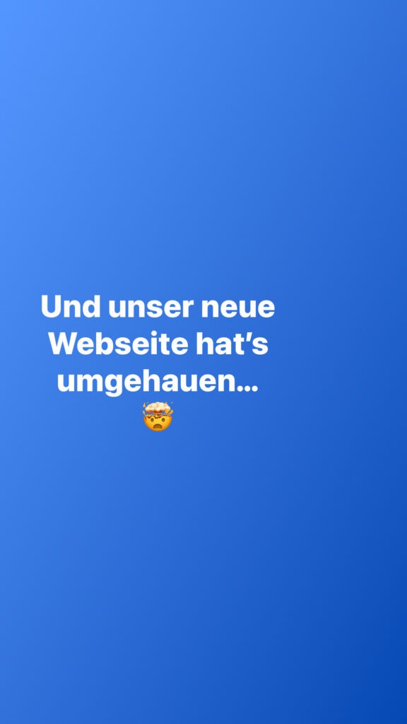 Und unser neue Webseite hat's umgehauen….